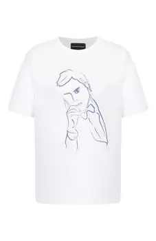 Хлопковая футболка Emporio Armani