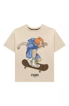 Хлопковая футболка Fendi