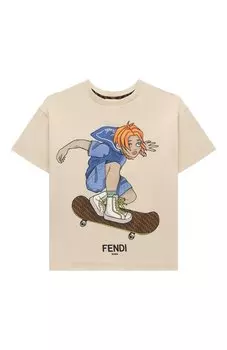 Хлопковая футболка Fendi