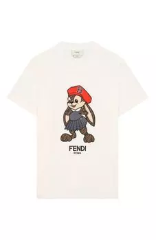 Хлопковая футболка Fendi