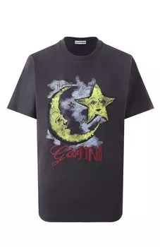 Хлопковая футболка Ganni