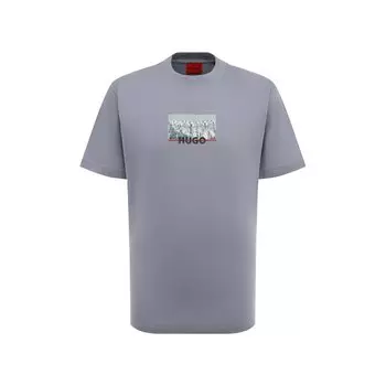 Хлопковая футболка HUGO