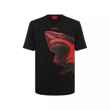 Хлопковая футболка HUGO