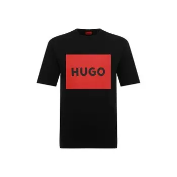 Хлопковая футболка HUGO