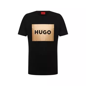 Хлопковая футболка HUGO