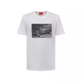 Хлопковая футболка HUGO