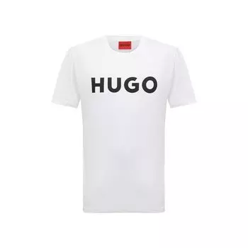 Хлопковая футболка HUGO