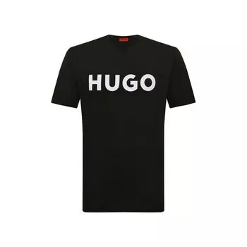 Хлопковая футболка HUGO