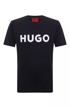 Хлопковая футболка HUGO