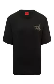 Хлопковая футболка HUGO