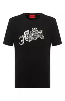 Хлопковая футболка HUGO