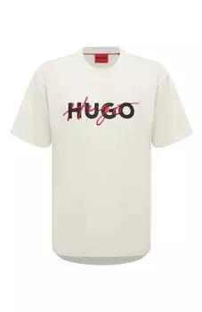 Хлопковая футболка HUGO