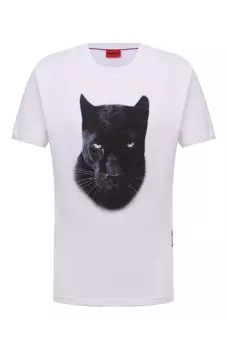 Хлопковая футболка HUGO