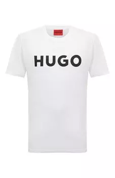 Хлопковая футболка HUGO