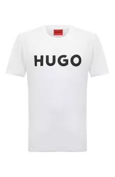 Хлопковая футболка HUGO