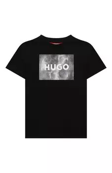 Хлопковая футболка HUGO