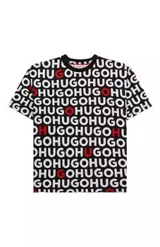 Хлопковая футболка HUGO