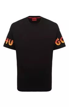 Хлопковая футболка HUGO