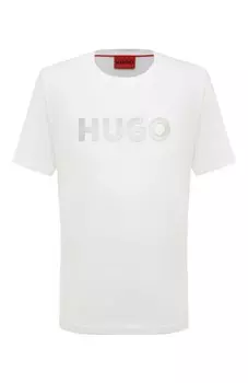 Хлопковая футболка HUGO