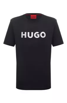 Хлопковая футболка HUGO