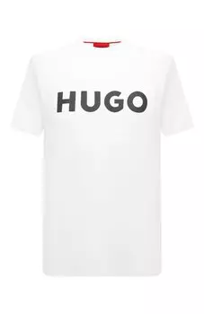 Хлопковая футболка HUGO