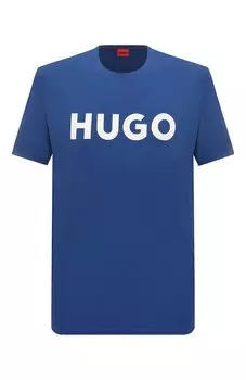 Хлопковая футболка HUGO