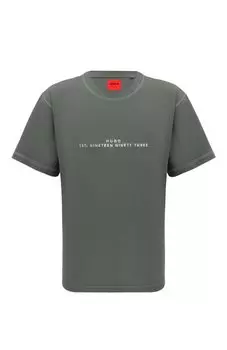 Хлопковая футболка HUGO