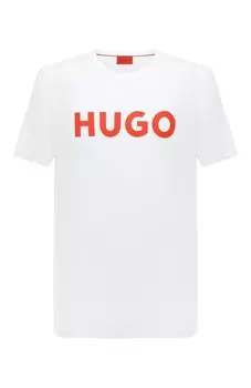 Хлопковая футболка HUGO