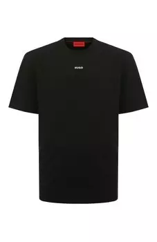 Хлопковая футболка HUGO