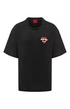 Хлопковая футболка HUGO