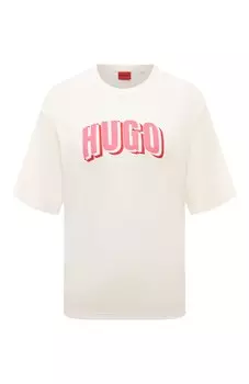 Хлопковая футболка HUGO