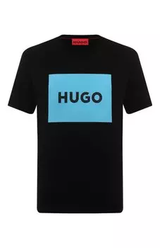 Хлопковая футболка HUGO