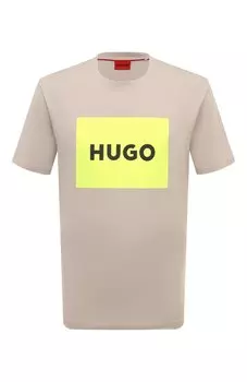 Хлопковая футболка HUGO