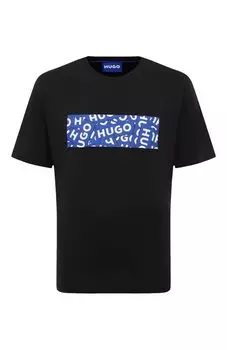 Хлопковая футболка HUGO