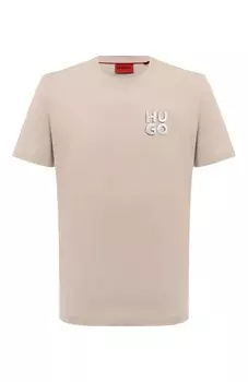 Хлопковая футболка HUGO