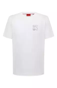 Хлопковая футболка HUGO