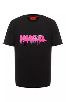 Хлопковая футболка HUGO