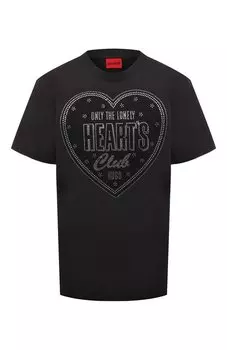 Хлопковая футболка HUGO