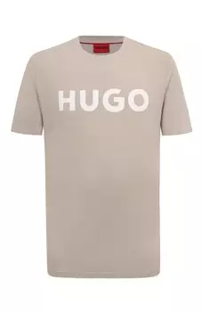 Хлопковая футболка HUGO
