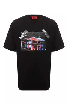 Хлопковая футболка HUGO