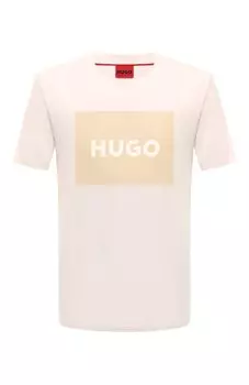 Хлопковая футболка HUGO
