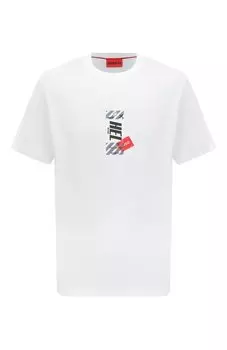 Хлопковая футболка HUGO