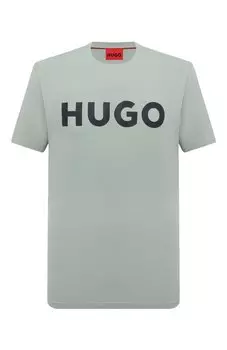 Хлопковая футболка HUGO