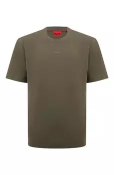 Хлопковая футболка HUGO