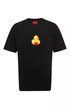 Хлопковая футболка HUGO