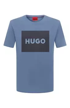 Хлопковая футболка HUGO