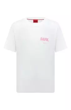 Хлопковая футболка HUGO