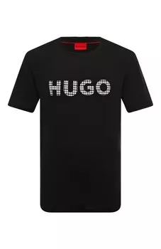 Хлопковая футболка HUGO