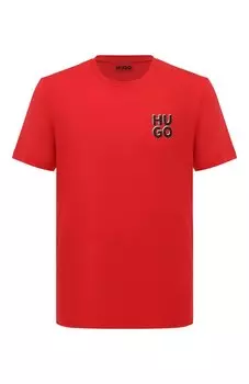 Хлопковая футболка HUGO