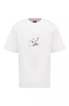 Хлопковая футболка HUGO